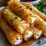 Feta Rolls with Chili Honey