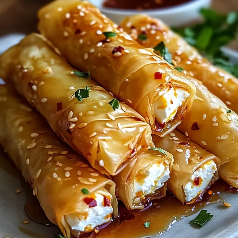 Feta Rolls with Chili Honey