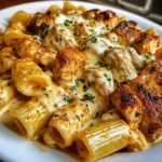 Garlic Cajun Chicken Cheesy Rigatoni in Velveeta Cream Sauce