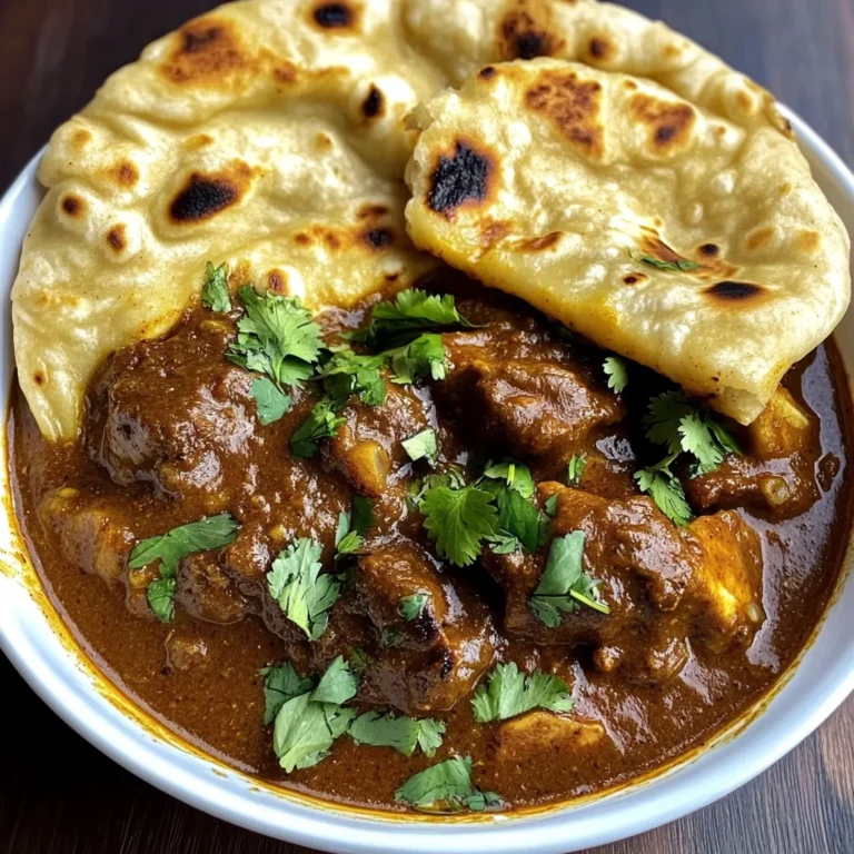 Indian-Style Beef Curry with Homemade Garlic Naan