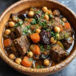 Moroccan Lamb Tagine with Prunes, Chickpeas & Spiced Vegetables