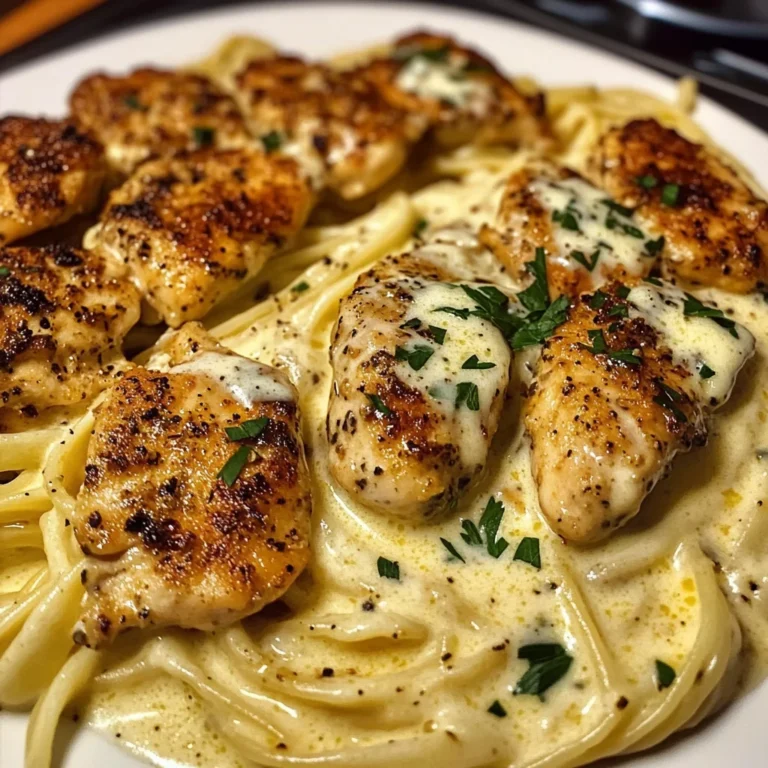 Mozzarella Alfredo Chicken Linguine with Parmesan Garlic