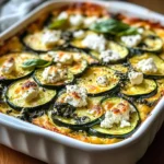 Zucchini Spinach and Feta Casserole