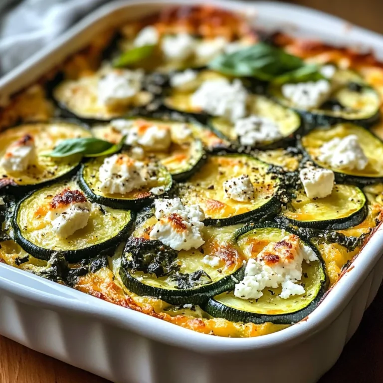 Zucchini Spinach and Feta Casserole