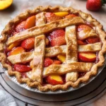 Brown Butter Strawberry Peach Pie