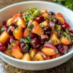 Delicious Peach Cherry Salsa - theamazingfood