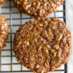 Healthy Gingerbread Oatmeal Breakfast Cookies