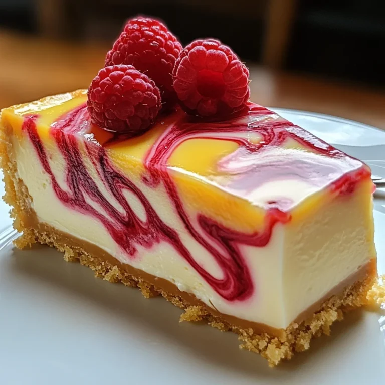 LEMON RASPBERRY SWIRL CHEESECAKE