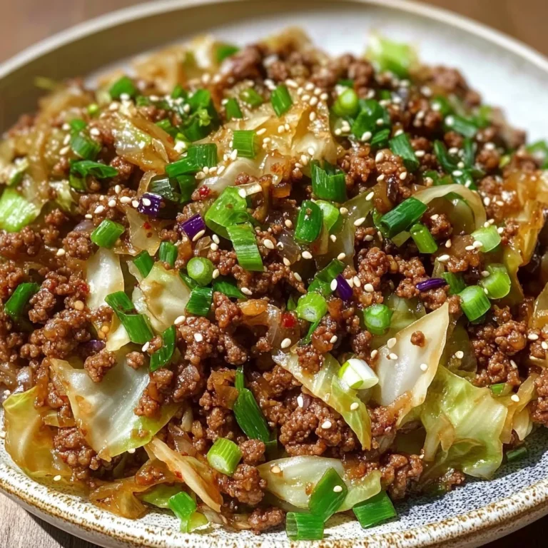 Low-Carb Mongolian Ground Beef and Cabbage