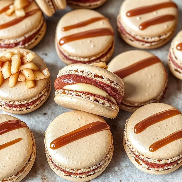 Caramel Apple Pie Macarons