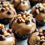 Frozen Greek Yogurt Peanut Butter Bites with Chocolate Chips