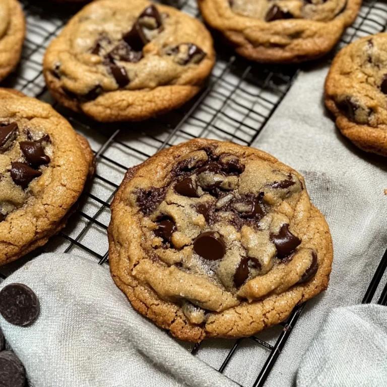 Gooey Bourbon Browned Butter Chocolate Chip Cookies