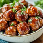 Honey BBQ Crockpot Meatballs