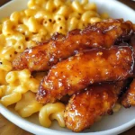 Hot Honey Chicken Tenders with Baked Mac and Cheese