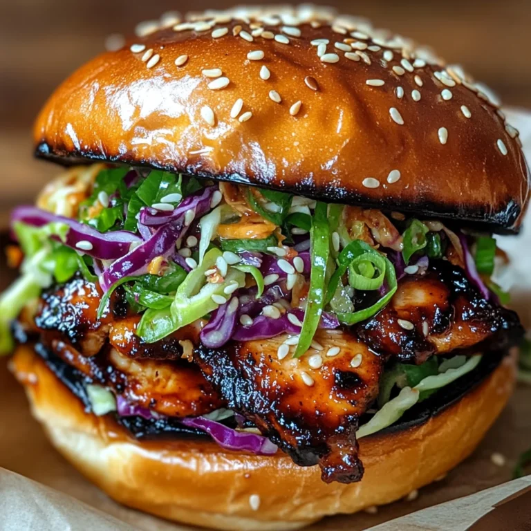 Korean BBQ Chicken Sandwich with Cabbage Slaw