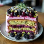 Pistachio and Blackberry Olive Oil Cake Recipe