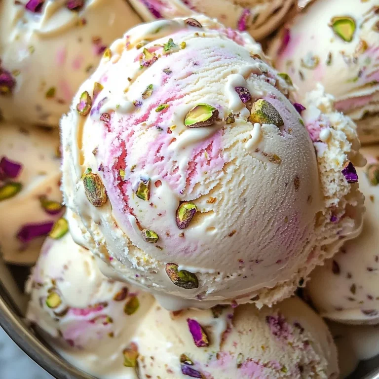 Rose Pistachio Ice Cream – Easy Dessert Recipe