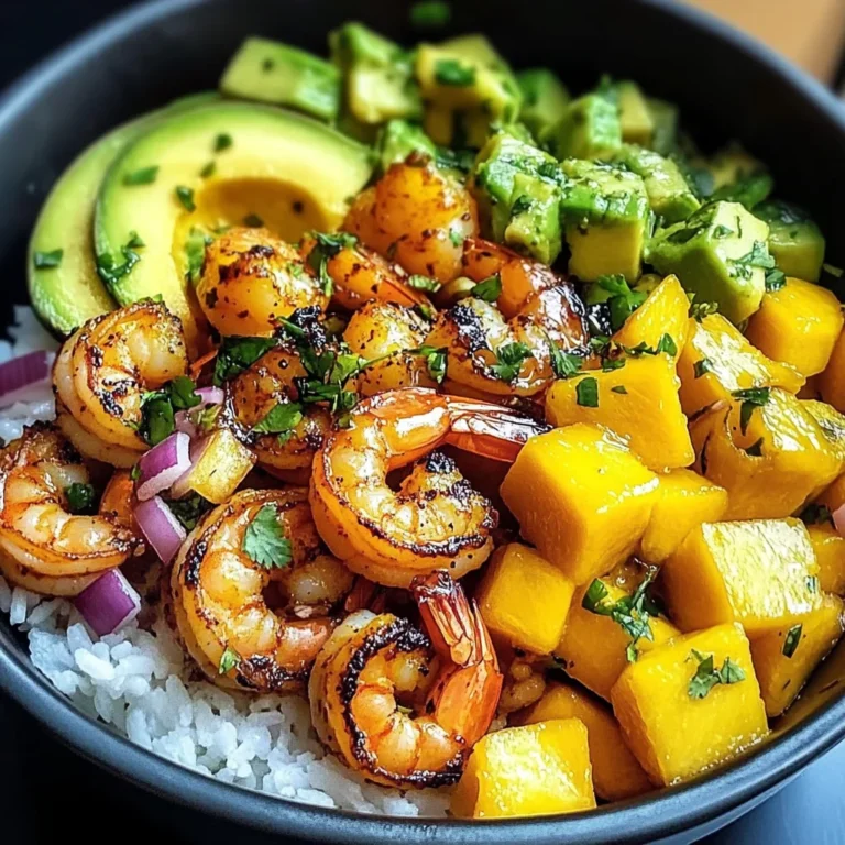 Shrimp Avocado Mango Bowls