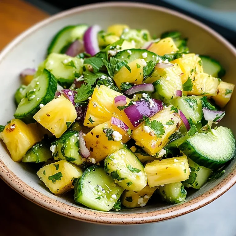 Sweet Pineapple Cucumber Salad - jesslovescooking