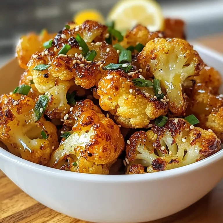 Vegan Lemon Pepper Glazed Cauliflower Recipe